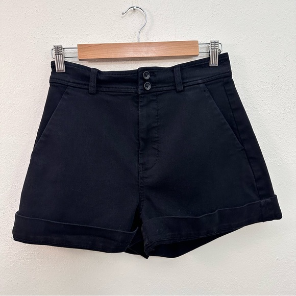 Everlane The Way-High Twill Shorts in Black - Picture 2 of 7